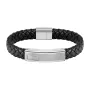 BOSS Armband für Herren in einer schönen Schwarz Farbe aus Leder