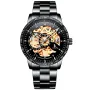 IK Colouring Skeleton S102 Uhr mit Schwarz Zifferblatt und einem Gehäuse von 42 mm im Durchmesser und einem Metallarmband in Schwarz