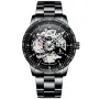 IK Colouring Skeleton S103 Uhr mit Schwarz Zifferblatt und einem Gehäuse von 42 mm im Durchmesser und einem Metallarmband in Schwarz