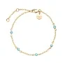Rosefield 5 Stone Armband Edelstahl Vergoldet JBBSG-J814
