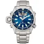 Citizen Promaster Pingo JP2000-67L Uhr mit Blau Zifferblatt und einem Gehäuse von 44 mm im Durchmesser und einem Metallarmband in Silber