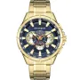 Kensington Master K0028 Uhr mit Blau Zifferblatt und einem Gehäuse von 48 mm im Durchmesser und einem Metallarmband in Gold