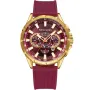 Kensington Master K0055 Uhr für Herren mit Rot Zifferblatt, das 48 mm im Durchmesser misst und mit einem Rot Silikonarmband Uhrenarmband versehen ist