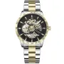 Kensington Automatic K0099 Uhr mit Schwarz Zifferblatt und einem Gehäuse von 43 mm im Durchmesser und einem Metallarmband, Two-Tone Armband in Gold, Silber