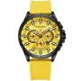 Kensington Master K0053 Uhr für Herren mit Gelb Zifferblatt, das 48 mm im Durchmesser misst und mit einem Gelb Silikonarmband Uhrenarmband versehen ist