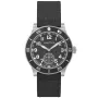 NAUTICA NAPHST002 Uhr mit Schwarz Zifferblatt und einem Gehäuse von 44 mm im Durchmesser und einem Lederarmband in Schwarz