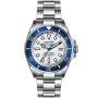 OceanX Sharkmaster 1000 SMS1017 Uhr mit Silber Zifferblatt und einem Gehäuse von 44 mm im Durchmesser und einem Metallarmband in Silber