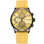 Studsgaard Chronograph S0051 Uhr für Herren mit Gelb Zifferblatt, das 42 mm im Durchmesser misst und mit einem Gelb Silikonarmband Uhrenarmband versehen ist