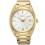 Seiko Conceptual SUR314P1 Uhr mit Weiß Zifferblatt und einem Gehäuse von 40 mm im Durchmesser und einem Metallarmband in Gold
