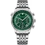 Studsgaard Aviator S0006 Uhr mit Grün Zifferblatt und einem Gehäuse von 44 mm im Durchmesser und einem Metallarmband in Silber