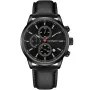 Studsgaard Chronograph S0045 Uhr mit Schwarz Zifferblatt und einem Gehäuse von 42 mm im Durchmesser und einem Lederarmband in Schwarz