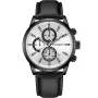 Studsgaard Chronograph S0042 Uhr mit Weiß Zifferblatt und einem Gehäuse von 42 mm im Durchmesser und einem Lederarmband in Schwarz