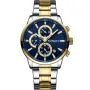 Studsgaard Chronograph S0030 Uhr für Herren mit Blau Zifferblatt, das 42 mm im Durchmesser misst und mit einem Gold, Stahl Metallarmband, Zweifarbige Metallband Uhrenarmband versehen ist