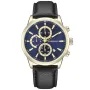 Studsgaard Chronograph S0073 Uhr mit Blau Zifferblatt und einem Gehäuse von 42 mm im Durchmesser und einem Lederarmband in Schwarz