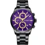 Studsgaard S0020 Uhr mit Lila Zifferblatt und einem Gehäuse von 42 mm im Durchmesser und einem Metallarmband in Schwarz