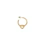 Jane Kønig Tied Heart Hoop Ohrring Single Silber Vergoldet THH-AW25-G