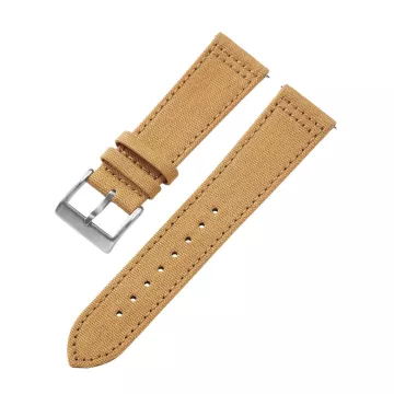 EACHE Canvas-Leder Uhrenarmband – Schneller Wechsel, Viele Farben (18/20/22 Mm)