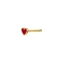 STINE A Jewelry Petit Love Heart Ohrring Single Silber Vergoldet 1181-02-Burgundy