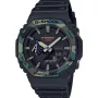 Casio G-Shock GA-2100SU-1AER Uhr mit Schwarz Zifferblatt und einem Gehäuse von 46 mm im Durchmesser und einem Gummi Armband in Schwarz