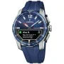 Festina Connected D F23000/1 Uhr mit Blau Zifferblatt und einem Gehäuse von 44 mm im Durchmesser und einem Gummi Armband in Blau