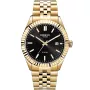 Dissing Date D1297 Uhr für Herren mit Schwarz Zifferblatt, das 41 mm im Durchmesser misst und mit einem Gold Metallarmband Uhrenarmband versehen ist