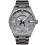 AVI-8 AV-4073-44 Uhr mit Grau Zifferblatt und einem Gehäuse von 42 mm im Durchmesser und einem Metallarmband in Grau, Silber