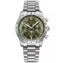 Carl Pique Riviera CP0033 Uhr mit Grün Zifferblatt und einem Gehäuse von 42 mm im Durchmesser und einem Metallarmband in Silber