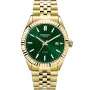 Dissing D1296 Uhr mit Grün Zifferblatt und einem Gehäuse von 41 mm im Durchmesser und einem Metallarmband in Gold