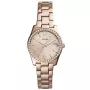 Fossil Scarlette Mini-Tone ES4318 Uhr mit Roségold Zifferblatt und einem Gehäuse von 32 mm im Durchmesser und einem Metallarmband in Roségold