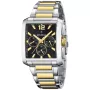 Festina Chrono Timeless F20637/4 Uhr mit Schwarz Zifferblatt und einem Gehäuse von 38 mm im Durchmesser und einem Metallarmband, Two-Tone Armband in Gold, Silber