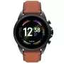 Fossil Gen 6 Smartwatch FTW4062 Uhr mit  Zifferblatt und einem Gehäuse von 44 mm im Durchmesser und einem Lederarmband in Braun