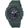 Casio G-shock Tough Solar GA-B2100-3AER Uhr mit Schwarz Zifferblatt und einem Gehäuse von 45 mm im Durchmesser und einem Gummi Armband in Grün