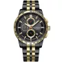 Kensington Sport K0096 Uhr mit Schwarz Zifferblatt und einem Gehäuse von 44 mm im Durchmesser und einem Metallarmband in Gold