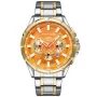 Kensington Master K0005 Uhr für Herren mit Orange Zifferblatt, das 48 mm im Durchmesser misst und mit einem Gold, Stahl Metallarmband, Zweifarbige Metallband Uhrenarmband versehen ist
