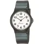 Casio Timeless MQ-24-7B2LEG Uhr mit Weiß Zifferblatt und einem Gehäuse von 35 mm im Durchmesser und einem Gummi Armband in Schwarz