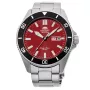 Orient Kanno Diver Automatic RA-AA0915R Uhr mit Rot Zifferblatt und einem Gehäuse von 44 mm im Durchmesser und einem Metallarmband in Silber