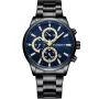 Studsgaard Chronograph S0025 Uhr für Herren mit Blau Zifferblatt, das 42 mm im Durchmesser misst und mit einem Schwarz Metallarmband Uhrenarmband versehen ist