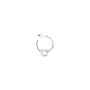 Jane Kønig Tied Heart Hoop Ohrring Single 18 kt. Silber THH-AW25-S