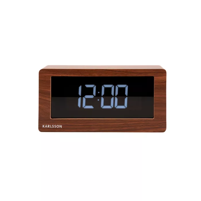 Karlsson Boxed LED DarkBoxed LED Light Wood Table Clock Tisc