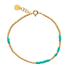 ANNI LU Asym Aqua Armband Vergolded Messing 1061