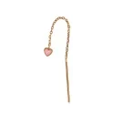 STINE A Jewelry Dangling Love Heart Ohrring Single Silber Vergoldet 1364-02-Light Pink