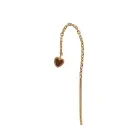 STINE A Jewelry Dangling Love Heart Enamel Ohrring Single Silber Vergoldet 1364-02-Mocha