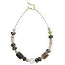 ANNI LU Sandy Stone Halskette Vergolded Messing 222-20-25