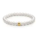 Gaura Natural Pearls Pearl Armband Silber Vergoldet 252-34B