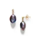 ANNI LU Black Pearly Ohrringe Vergolded Messing 262-30-53