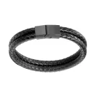 Auxere Double Row Armband Leder KXD0122
