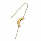 Jane Kønig Big Half Moon NO. 2 Chain Earrring Ohrring Single Edelstahl Vergoldet BHME-AW26-SS-G