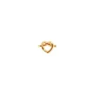 Jane Kønig Big Tied Heart Stud Ohrring Single Silber Vergoldet BTHS-AW25-G