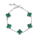 SKØR Clove Silver Green Armband Rostfreier Stahl SK0047