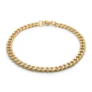 Captena Panzer Golden Steel Bracelet 5 mm Armband Rostfreier Stahl DU20016